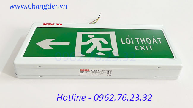 Đèn Exit 2 mặt chỉ hướng trái Changder CD-EX602 - Changder Việt Nam